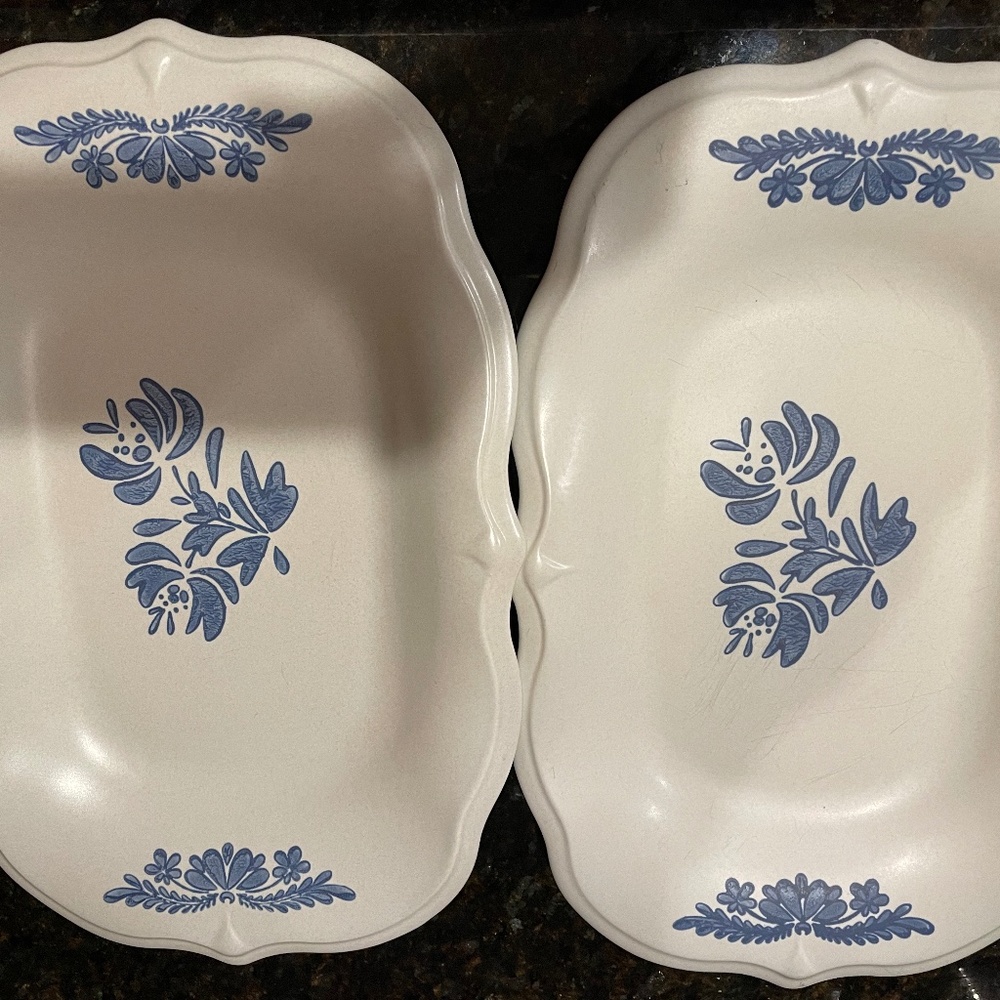 2 pfaltzgraff yorktown rectangle platter